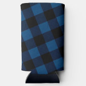 Rafraîchisseur Pour Canette Slim Blue Lumberjack Plaid (Verso)