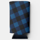 Rafraîchisseur Pour Canette Slim Blue Lumberjack Plaid (Recto)