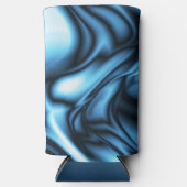 Rafraîchisseur Pour Canette Slim Blue Silk wave (Recto)