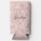 Rafraîchisseur Pour Canette Slim Blush Pink Glitzy Glitter (Recto)