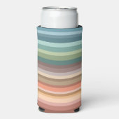 Rafraîchisseur Pour Canette Slim Boho Moderne Chic Rayures  (Seltzer Recto)