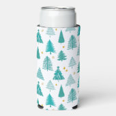 Rafraîchisseur Pour Canette Slim Bois d'hiver Arbre de Noël (Seltzer Recto)