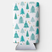 Rafraîchisseur Pour Canette Slim Bois d'hiver Arbre de Noël (Verso)