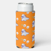 Rafraîchisseur Pour Canette Slim Boo Ghost UK 31 Éffrayant USA Crâne Octobre Hallow (Seltzer Verso)