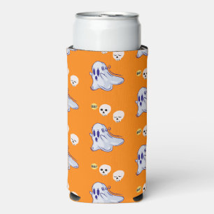 Rafraîchisseur Pour Canette Slim Boo Ghost UK 31 Éffrayant USA Crâne Octobre Hallow