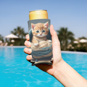 Rafraîchisseur Pour Canette Slim "Bouddles douillets : La retraite laineuse du chat