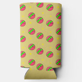 Rafraîchisseur Pour Canette Slim Boules roses et étoiles brun (Verso)