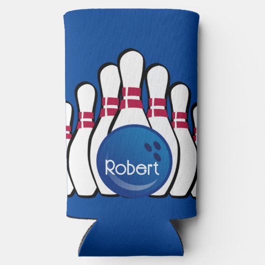 Rafraîchisseur Pour Canette Slim Bowling Design Seltzer Can Cooler (Verso)