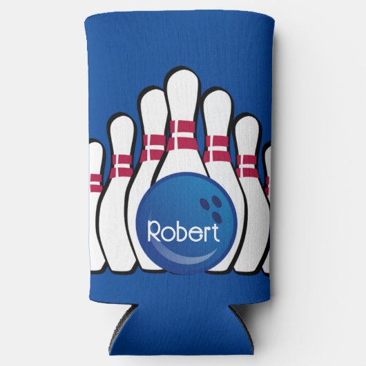 Rafraîchisseur Pour Canette Slim Bowling Design Seltzer Can Cooler (Recto)