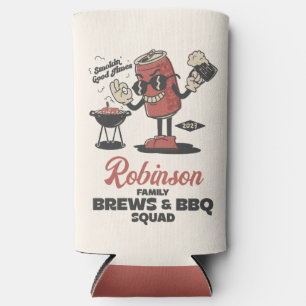 Rafraîchisseur Pour Canette Slim Brasseries Et BBQ Squad Amusant Barbeque Famille P