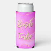 Rafraîchisseur Pour Canette Slim Bride Tribe Motif en marbre rose (Seltzer Recto)