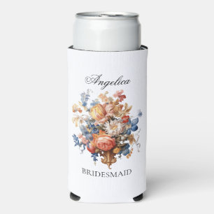 Rafraîchisseur Pour Canette Slim Cadeau de Proposition Demoiselle d'Honneur Fleurs
