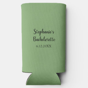 Rafraîchisseur Pour Canette Slim Cadeau de témoin de mariage moderne vert sauge