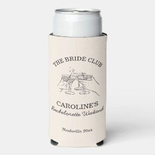 Rafraîchisseur Pour Canette Slim Cadeau de week-end de club de mariée pour cocktail