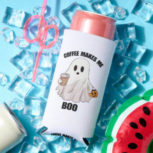 Rafraîchisseur Pour Canette Slim Café fantôme Halloween drôle 
