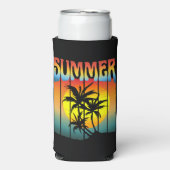 RAFRAÎCHISSEUR  POUR CANETTE SLIM CALME COUCHER DE SOLEIL ÉTÉ (Seltzer Recto)