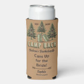 Rafraîchisseur Pour Canette Slim Camp Bach Bride Crew Drink Sleeve Ajouter nom et r (Seltzer Recto)