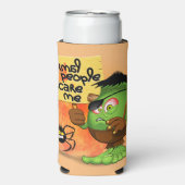 Rafraîchisseur Pour Canette Slim Caractère Frankenstein de 'Normal People Scare Me' (Seltzer Recto)