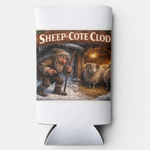 Rafraîchisseur Pour Canette Slim Carte postale du lutin de Noël islandais Sheep Cot