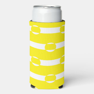 Rafraîchisseur Pour Canette Slim Cercle jaune et blanc