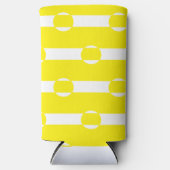 Rafraîchisseur Pour Canette Slim Cercle jaune et blanc (Recto)