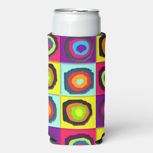 Rafraîchisseur Pour Canette Slim cercles motif (Seltzer Recto)