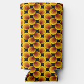 Rafraîchisseur Pour Canette Slim Cercles motif sur noir (Verso)