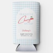 Rafraîchisseur Pour Canette Slim Cerise en haut En vichy Baby shower À damiers (Recto)