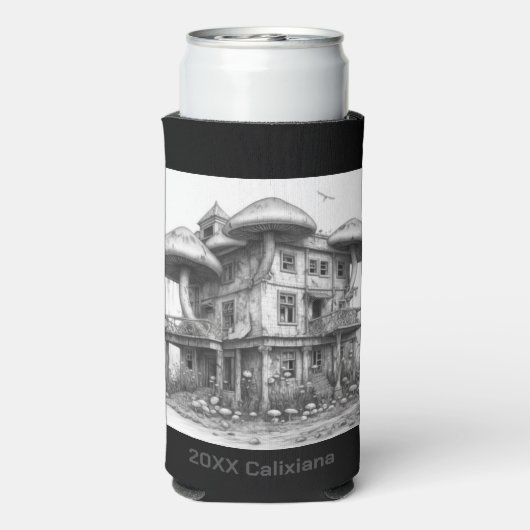 Rafraîchisseur Pour Canette Slim Champignons Noir et blanc (Seltzer Verso)