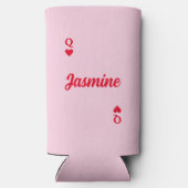 Rafraîchisseur Pour Canette Slim Chanceux en amour Rose et Rouge Bold Enterrement d (Verso)