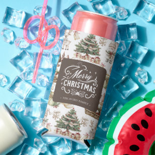 Rafraîchisseur Pour Canette Slim Charme joyeux Noël personnalisé