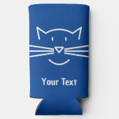 Rafraîchisseur Pour Canette Slim Chat Blanc Visage Whiskers Seltzer Peut refroidir (Verso)