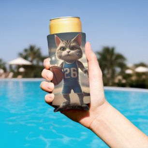 Rafraîchisseur Pour Canette Slim Chat de basket-ball,