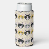 Rafraîchisseur Pour Canette Slim Chats Herringbone Beige (Seltzer Verso)