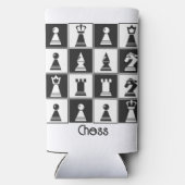 Rafraîchisseur Pour Canette Slim Chess Pièces Design Seltzer Can Cooler (Verso)