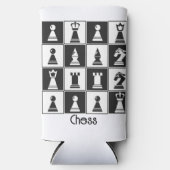 Rafraîchisseur Pour Canette Slim Chess Pièces Design Seltzer Can Cooler (Recto)