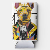 Rafraîchisseur Pour Canette Slim Chien portant un costume : Art numérique (Verso)