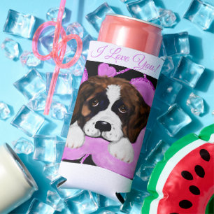 RAFRAÎCHISSEUR POUR CANETTE SLIM CHIEN SAINT BERNARD