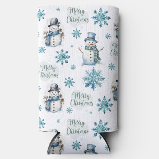 Rafraîchisseur Pour Canette Slim Christmas Snowman (Recto)