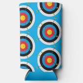 Rafraîchisseur Pour Canette Slim Cible et flèches de tir à l'arc (Recto)