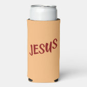 Rafraîchisseur Pour Canette Slim Citation de Jésus Écriture avec le texte rouge san (Seltzer Recto)