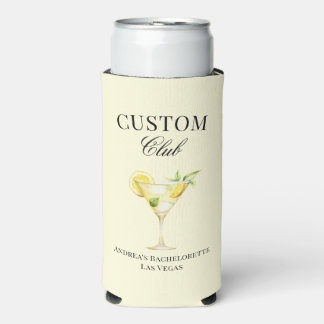 Rafraîchisseur Pour Canette Slim Citron Cocktail Luxe Social Club Personnalisé
