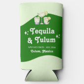 Rafraîchisseur Pour Canette Slim Citrus vert citron Tequila & Tulum Bachelorette (Recto)