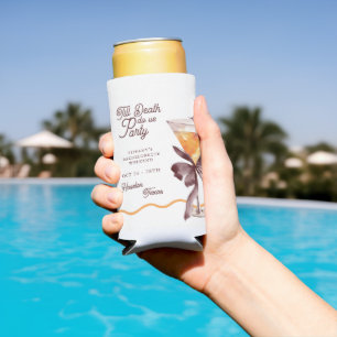 Rafraîchisseur Pour Canette Slim Cocktail Till Death Bow Halloween Enterrement de j