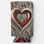 Rafraîchisseur Pour Canette Slim Coeur Steampunk - Amour mécanique complexe (Verso)