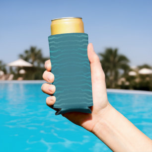 Rafraîchisseur Pour Canette Slim Conception Abstraite de Vague Turquoise Salée de P
