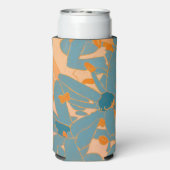 Rafraîchisseur Pour Canette Slim Contemporary Leaf Design in Peach  (Seltzer Verso)