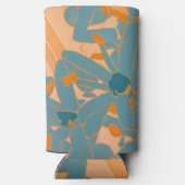 Rafraîchisseur Pour Canette Slim Contemporary Leaf Design in Peach  (Verso)