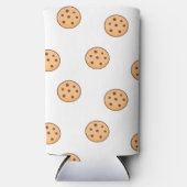 Rafraîchisseur Pour Canette Slim Cookies ronds Brown motif sur blanc (Recto)