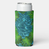 Rafraîchisseur Pour Canette Slim Cool Pool Party vibes palmier feuilles (Seltzer Verso)